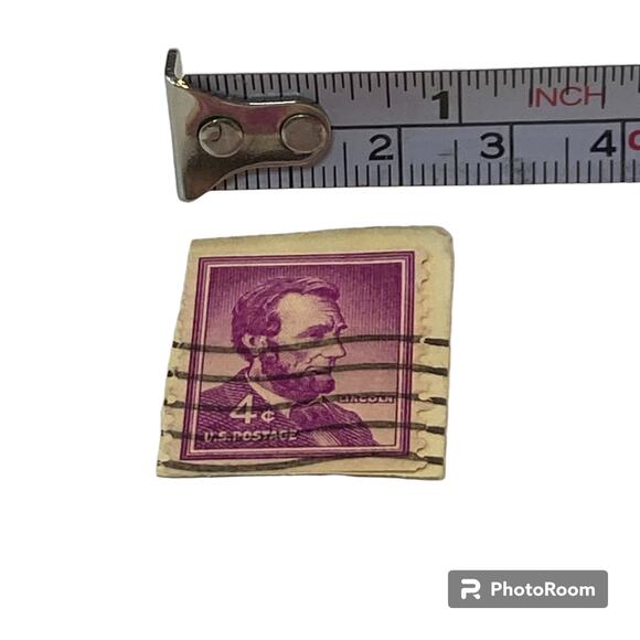 USPS Stamp 4 cent Abraham Lincoln Issued 1964 Canceled Ungraded Single - Picture 3 of 5